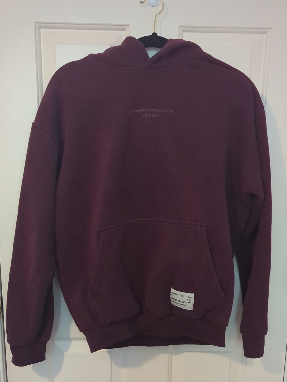 Comfrt x Affirmative Collection Maroon Hoodie Good Days - Small